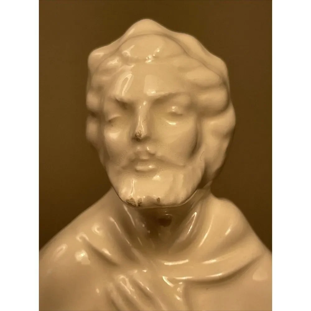Vintage Atlantic Mold Lot 3 PC Wise‎ Men Ceramic White